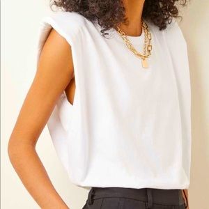 FRANKIE SHOP Eva Shoulder Pad Muscle T-Shirt S